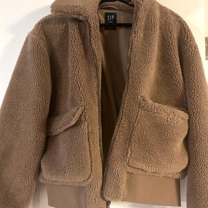 GAP Moto Sherpa Jacket -- Size S Tall, NWOT